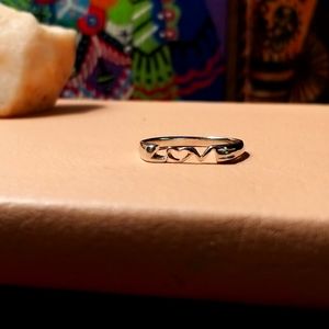 Silver Plated LOVE ❤ Ring